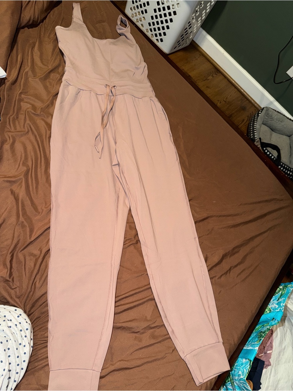 Yogalicious Lux Extreme Mauve Pink Athletic Jumpsuit Small